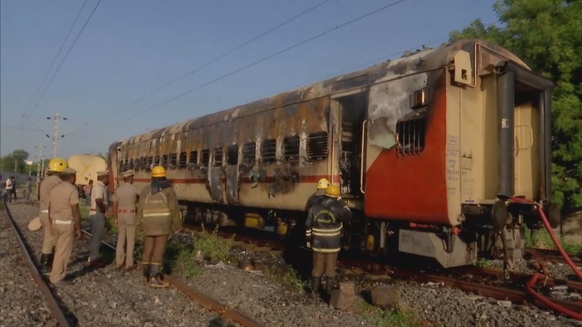 Fire at Train